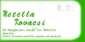 metella kovacsi business card